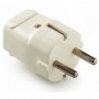Clavija enchufe schuko 4.8mm blanco VOLTTIMERC TT 16A 250VAC