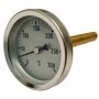 Termómetro bimetalico Ø63mm horizontal con vaina 1/2"x100mm 0 a 300ºC