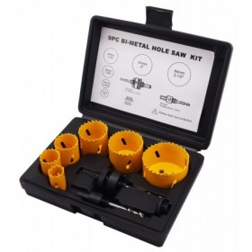 Kit 9 uds Sierras de corona bimetal MERCATOOLS PROMO Ø22 a 64mm