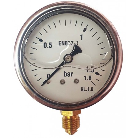 Manómetro glicerina Ø63mm vertical 1/4" 0 a 1.6bar
