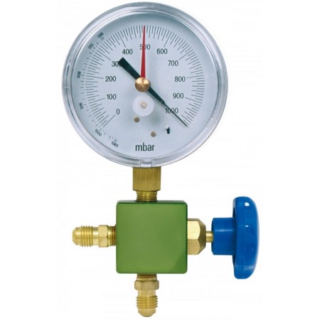 Analizador de 1 válvula RR-110V con vacuómetro de Ø80mm