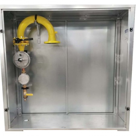 Armario  MPA para G100 en FIG I de membrana Ps: 55 mbar Q: 160 Nm3/h con máx. y min. MERCAGAS A100NGA