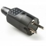 Clavija enchufe schuko 4.8mm PVC-goma negro VOLTIMERC TT 16A 250VAC