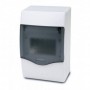 Caja distribución eléctrica de superficie puerta transparente 4 módulos VOLTIMERC NV IP40