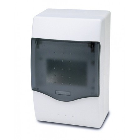 Caja distribución eléctrica de superficie puerta transparente 4 módulos VOLTIMERC NV IP40
