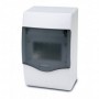 Caja distribución eléctrica de superficie puerta transparente 4 módulos VOLTIMERC NV IP40