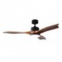 Ventilador de techo madera/negro 3 aspas con luz y mando FM VT-4000L Ø137cm
