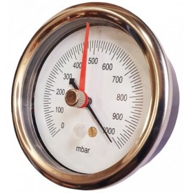 Vacuómetro de toma posterior escala de 1/8" NPT 1000 a 0mbar Ø80mm