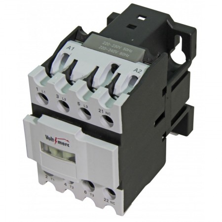 Contactor eléctrico 3P 25A +1NC 230VAC VOLTIMERC 3RB8
