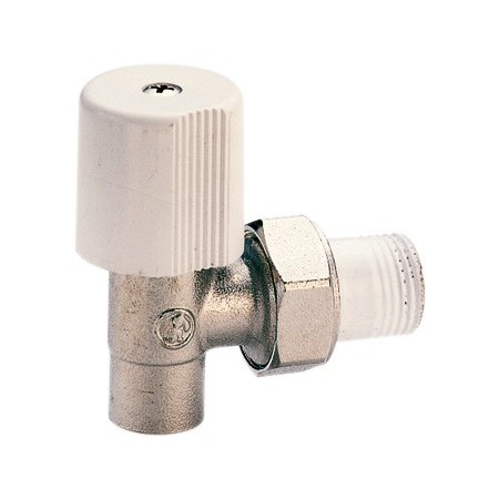 Valvula radiador Giacomini manual escuadra cobre 1/2"x15 R707R