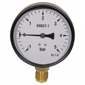 Manovacuómetro Ø100mm vertical 1/2" -1 a 5bar