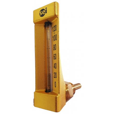 Termómetro capilla SEI angular caja 110x36mm inmersor 1/2"x50mm 0 a 120ºC