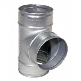 Te simple 90º Ø175mm galvanizado MERCATUB Macho-Macho