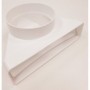 Cambio seccion 90º 55x220mm a Ø125mm PVC BLANCO