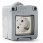 Base enchufe superficie schuko estanco gris VOLTIMERC TT 16A 250VAC IP55