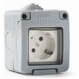 Base enchufe superficie schuko estanco gris VOLTIMERC TT 16A 250VAC IP55