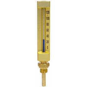 Termómetro capilla SEI recto caja 110x36mm inmersor 1/2"x50mm 0 a 120ºC