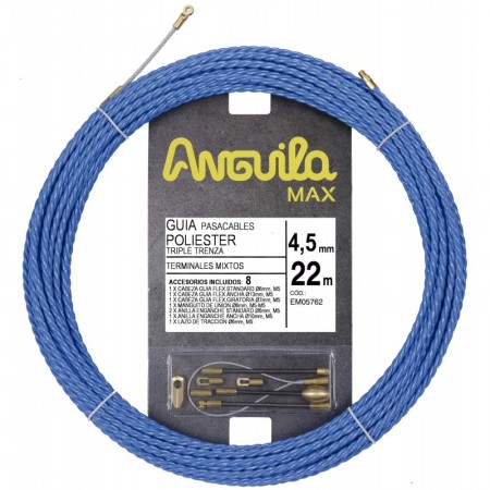 Rollo 22m guía pasacables POLIESTER TRIPLE ANGUILA MAX Ø4.5mm