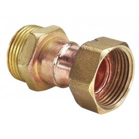 RACOR RECTO DOBLE M 1/2" X H 1/2" CON PURGADOR BICROMATIZADO