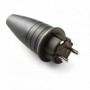 Clavija enchufe schuko 4.8mm goma negro VOLTIMERC TT 16A 250VAC IP44