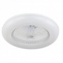 Ventilador de techo blanco tipo plafón con luz led y mando FABRILAMP PERI
