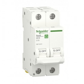 Interruptor magnetotérmico 1P+N 2 módulos 10A SCHNEIDER RESI9
