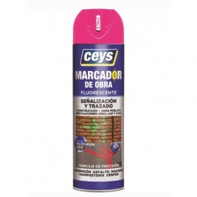 Bote 500ml spray marcador obra CEYS fluorescente fucsia