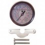 Manómetro de glicerina horizontal de baja con puente para R134a.R404A y R407C Ø63mm