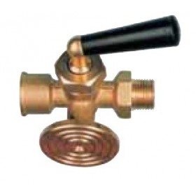 Grifo purga latón con pletina de comprobación para manómetro 1/2"