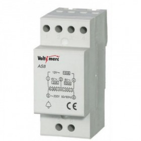 Transformador eléctrico modular 230VAC/8-12-24VAC VOLTIMERC AS8