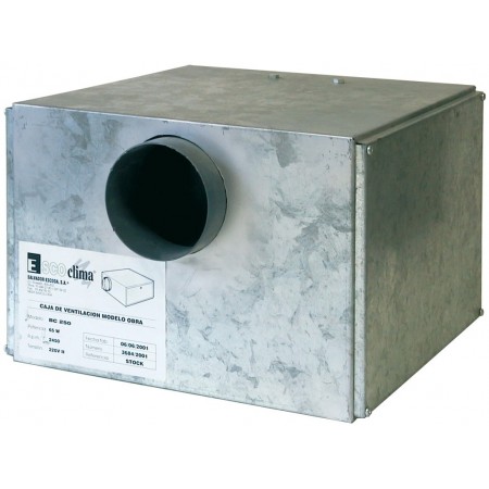 Caja ventilación mini centrífuga motor directo MUNDOFAN BC 250 25W