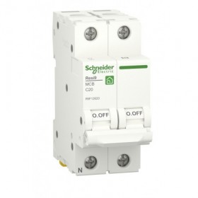 Interruptor magnetotérmico 1P+N 2 módulos 20A SCHNEIDER RESI9