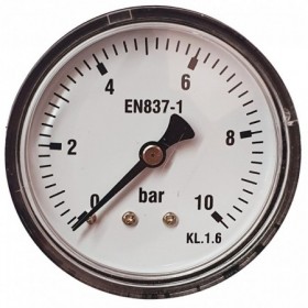 Manómetro Ø60mm horizontal 1/4" 0 a 10bar