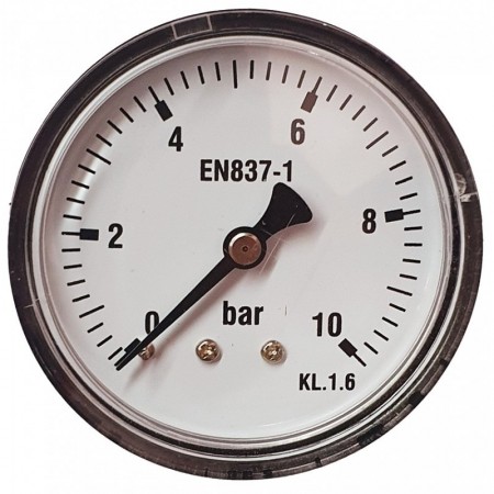 Manómetro Ø60mm horizontal 1/4" 0 a 10bar
