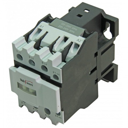 Contactor eléctrico 3P 32A +1NC 230VAC VOLTIMERC 3RB8