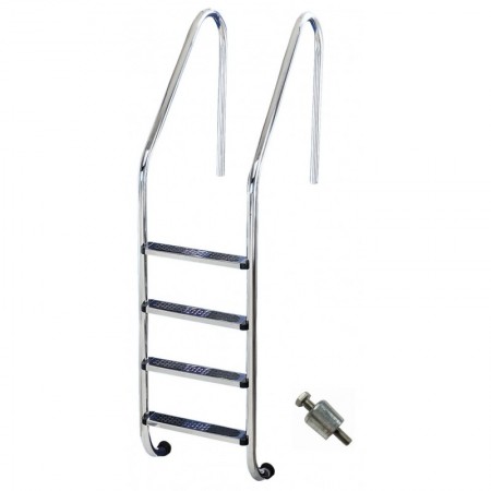 Escalera piscina estándar 4 peldaños AISI-316L
