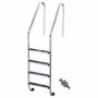 Escalera piscina estándar 4 peldaños AISI-316L