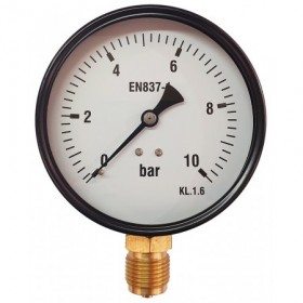 Manómetro Ø100mm vertical 1/2" 0 a 10bar