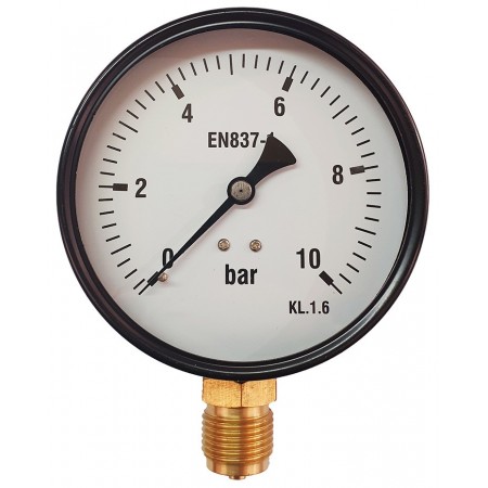 Manómetro Ø100mm vertical 1/2" 0 a 10bar