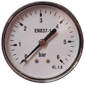 Manómetro Ø60mm horizontal 1/4" 0 a 6bar