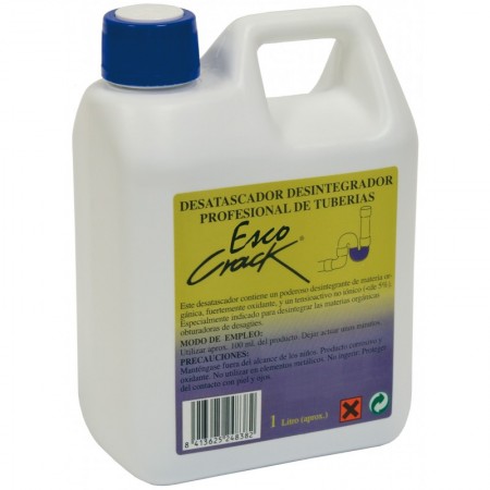 Bote 1L Desatascador desagües profesional ESCO CRACK
