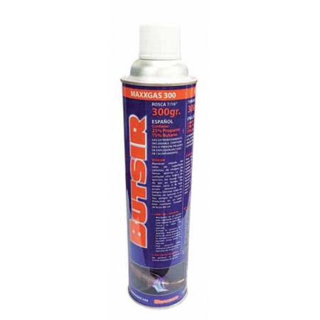 CARTUCHO 300 GR. SOLDADURA BLANDA MAXXGAS300 70% BUTANO 30% PROPANO