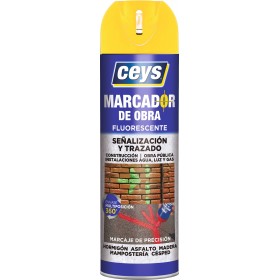 Bote 500ml spray marcador obra CEYS fluorescente amarillo