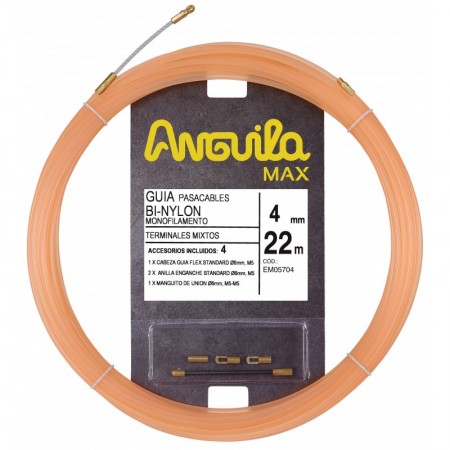 Rollo 22m guía pasacables NYLON MONOFILAMENTO ANGUILA MAX Ø4mm