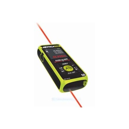 Medidor distancia laser digital METRICA DOUBLE FLASH 50m
