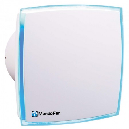 Extractor baño con luz led azul MUNDOFAN DECORLED 125  Ø125mm
