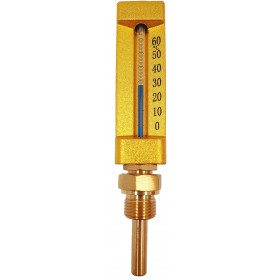Termómetro capilla SEI recto caja 110x36mm inmersor 1/2"x50mm 0 a 60ºC