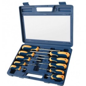 Juego 10 uds Destornilladores con mango bimaterial MERCATOOLS