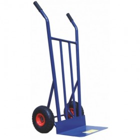 Carretilla de transporte manual industrial de acero con ruedas neumáticas MERCATOOLS 350kg