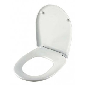 Asiento wc universal "Kai" blanco bisagras inox